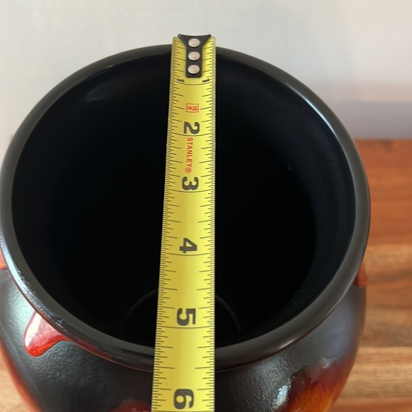 Poole Pottery England Galaxy Pattern Matte Black With Lava Glaze Large Vase. - Picture 10 of 14